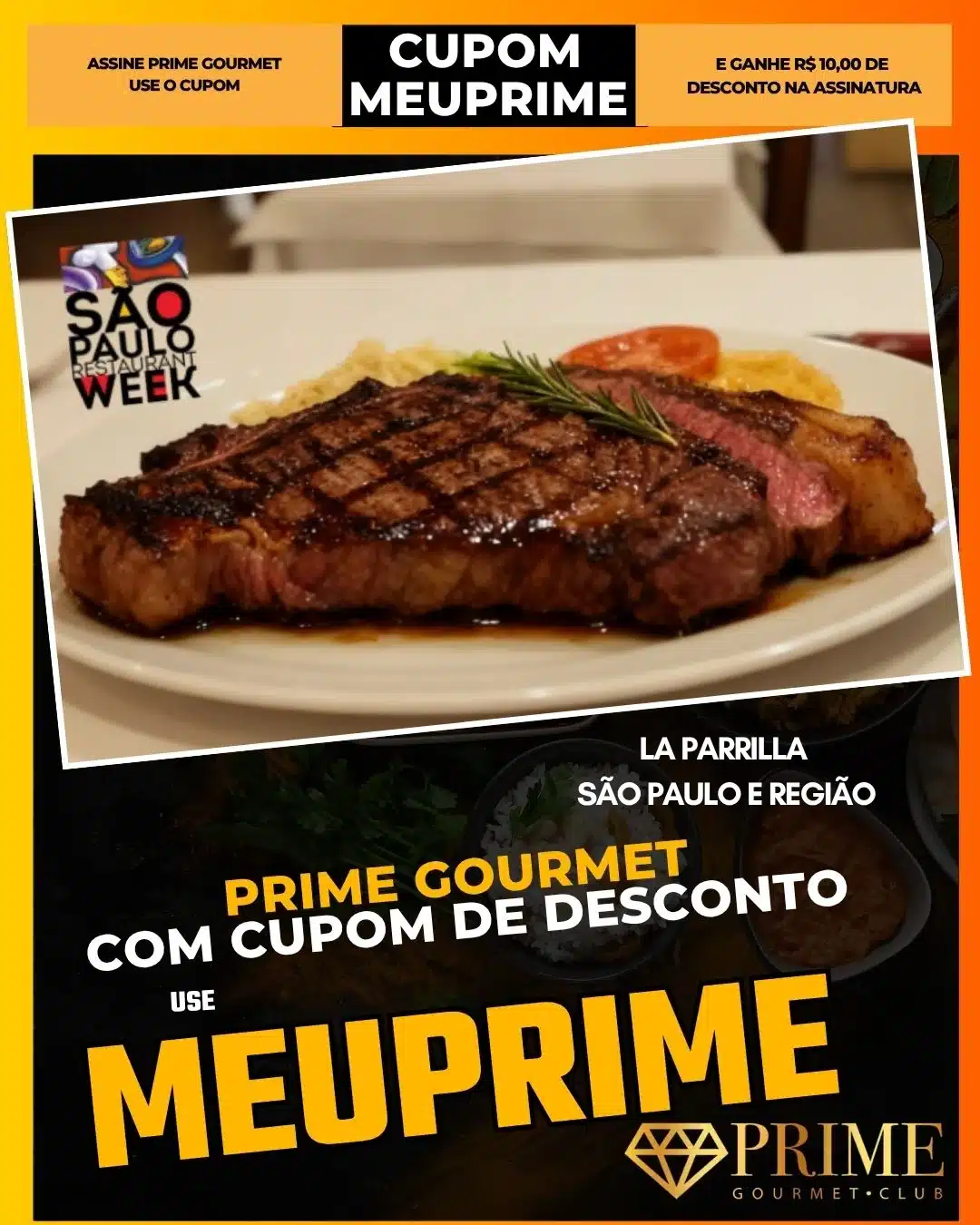 prime gourmet cupom meuprime são paulo la parrilla