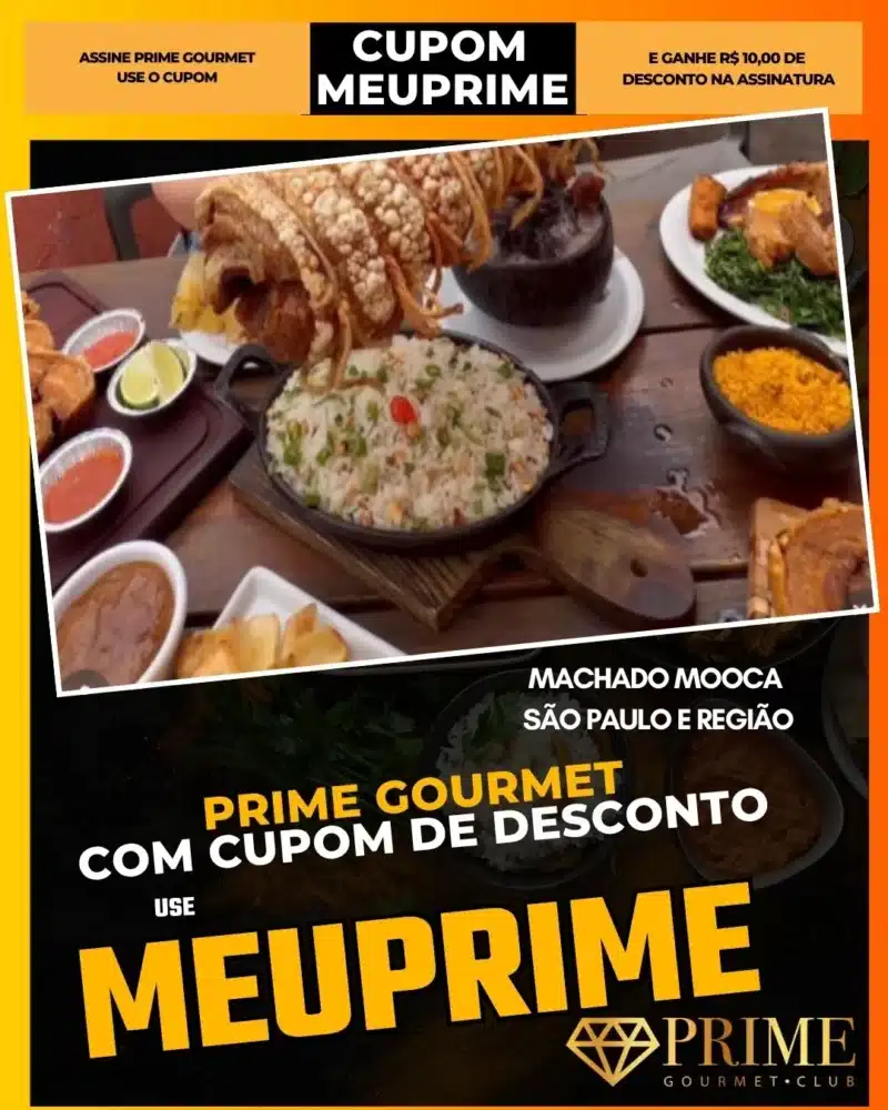 prime gourmet cupom meuprime são paulo machado mooca