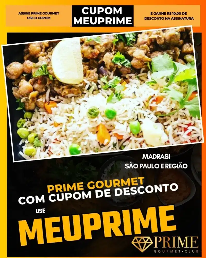 prime gourmet cupom meuprime são paulo madrasi