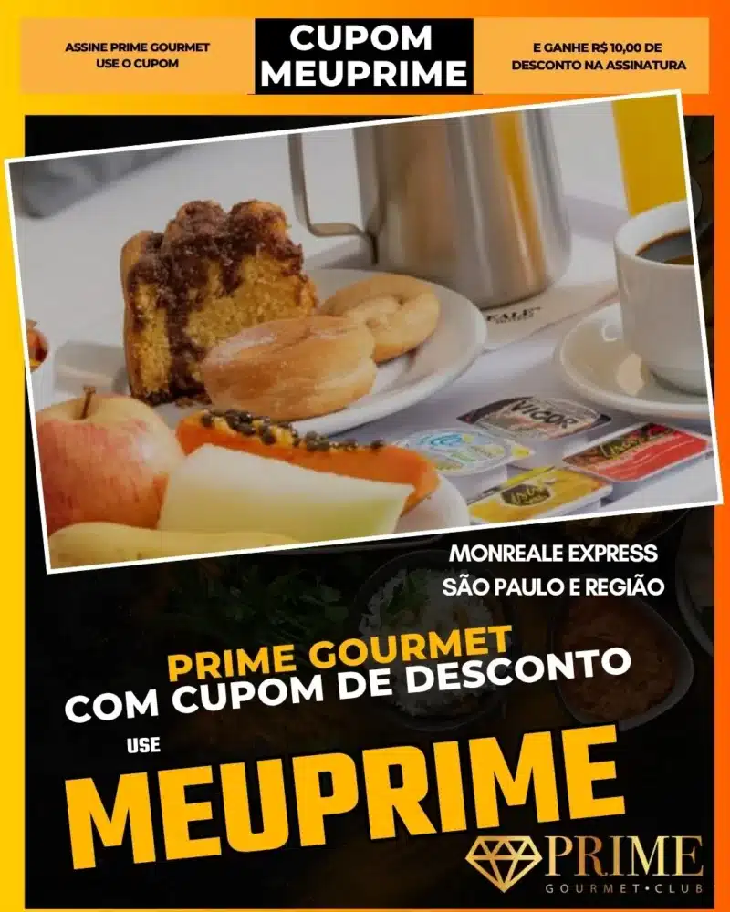 prime gourmet cupom meuprime são paulo monreale express