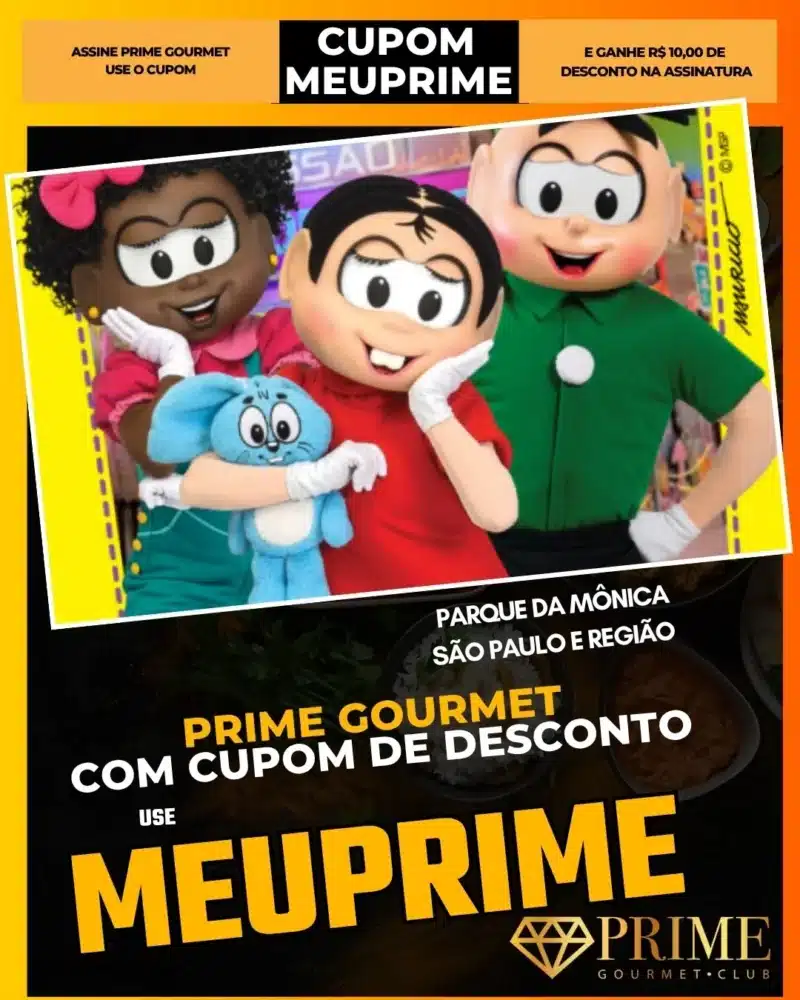 Personagens da Turma da Mônica no parque