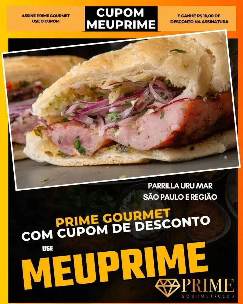 prime gourmet cupom meuprime são paulo parrilla uru mar