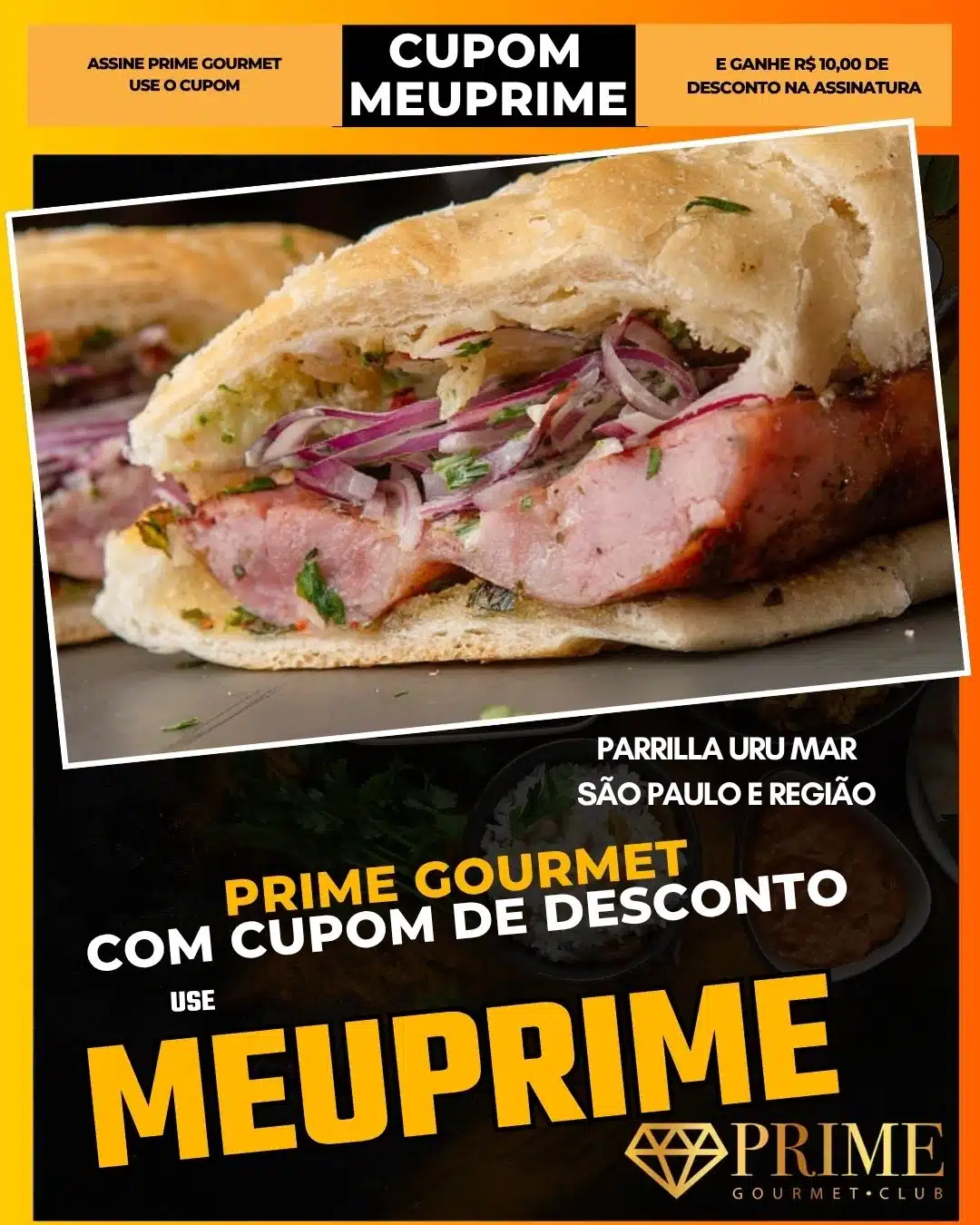 prime gourmet cupom meuprime são paulo parrilla uru mar