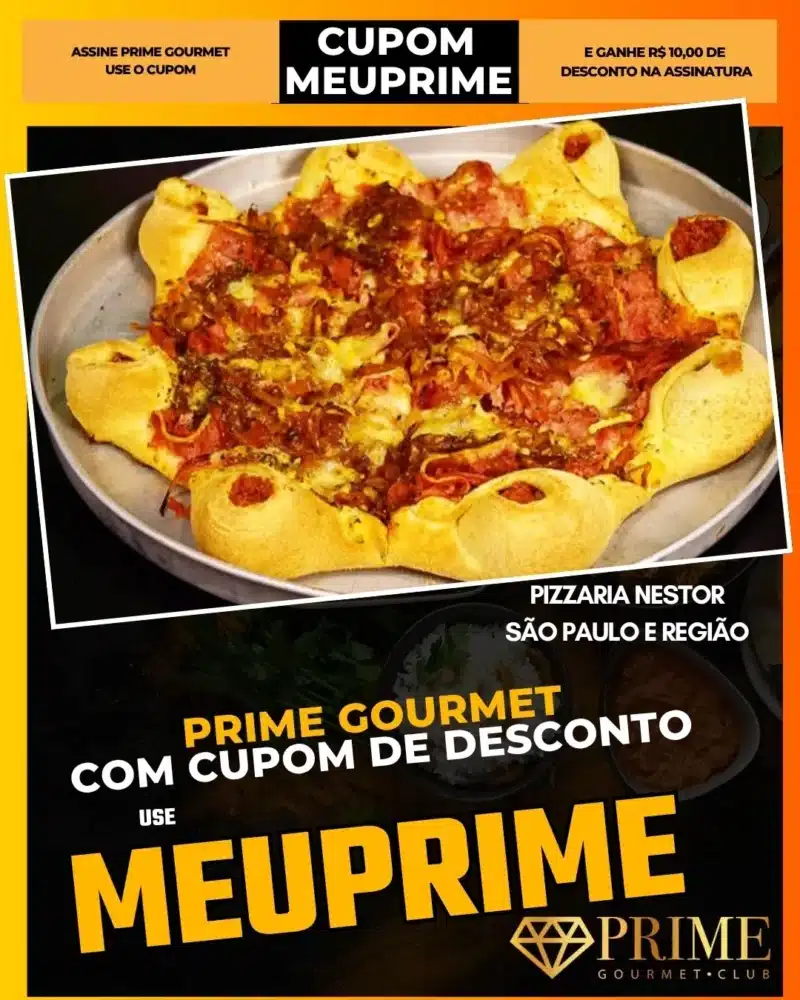 prime gourmet cupom meuprime são paulo pizzaria nestor