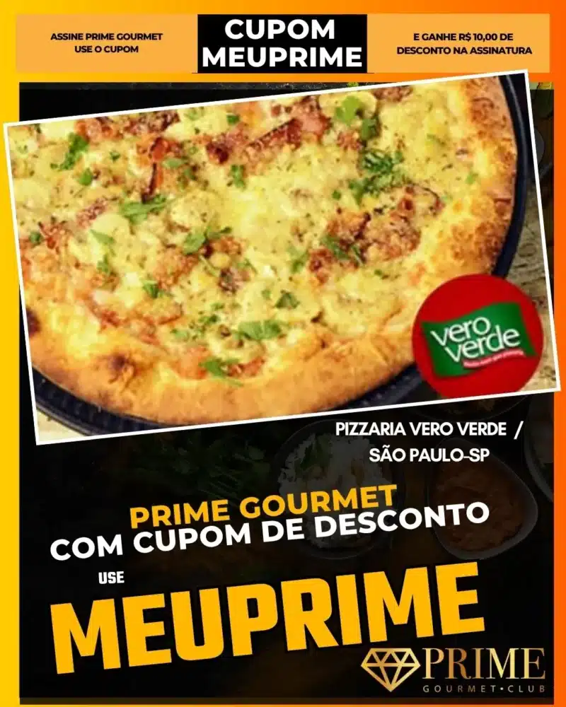prime gourmet cupom meuprime são paulo pizzaria vero verde