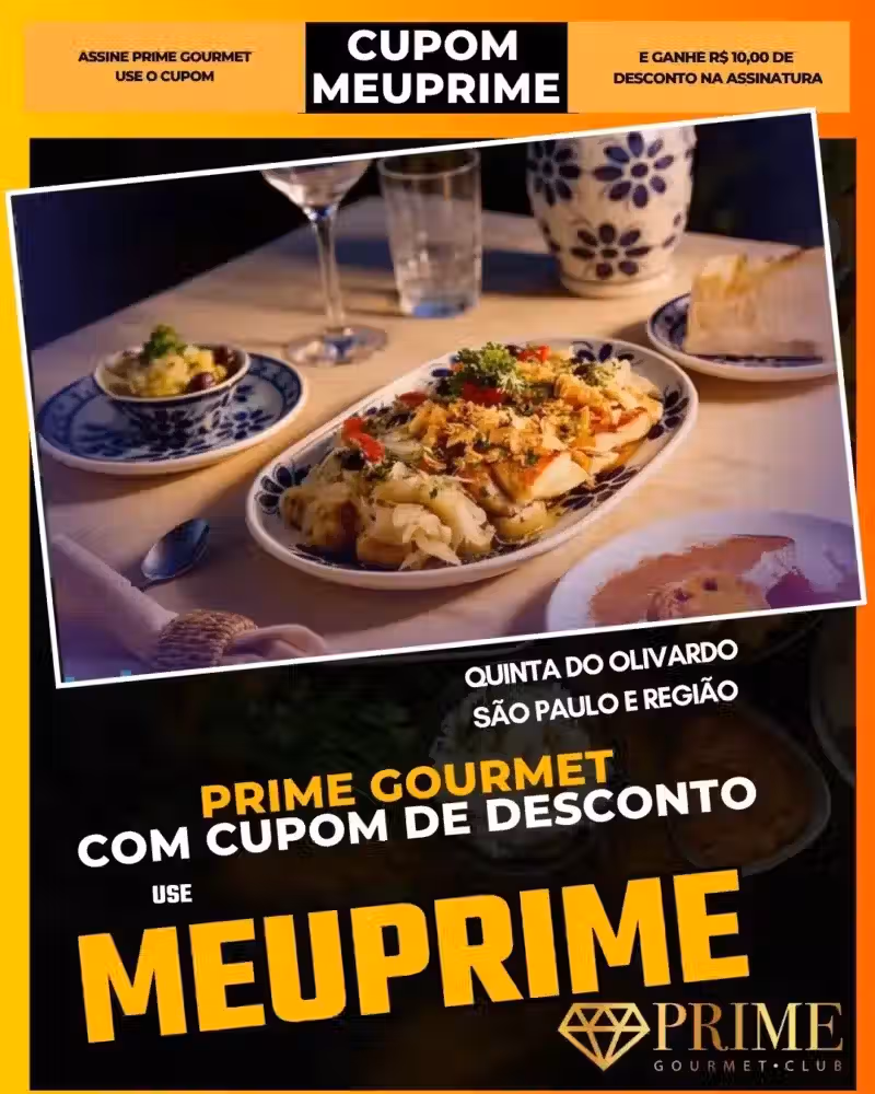 Cupom MEUPRIME Prime Gourmet Quinta do Olivardo