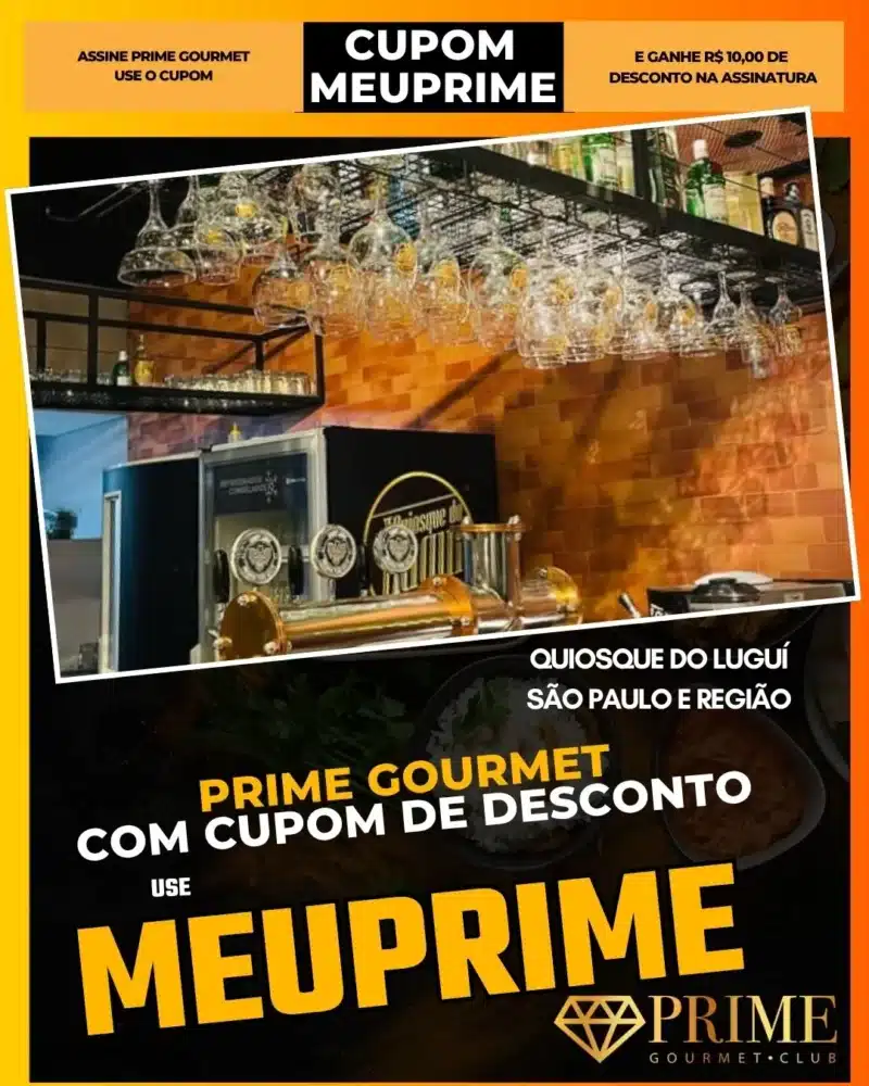 prime gourmet cupom meuprime são paulo quiosque do luguí