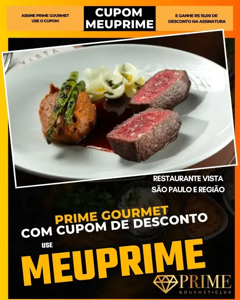 prime gourmet cupom meuprime são paulo restaurante vista