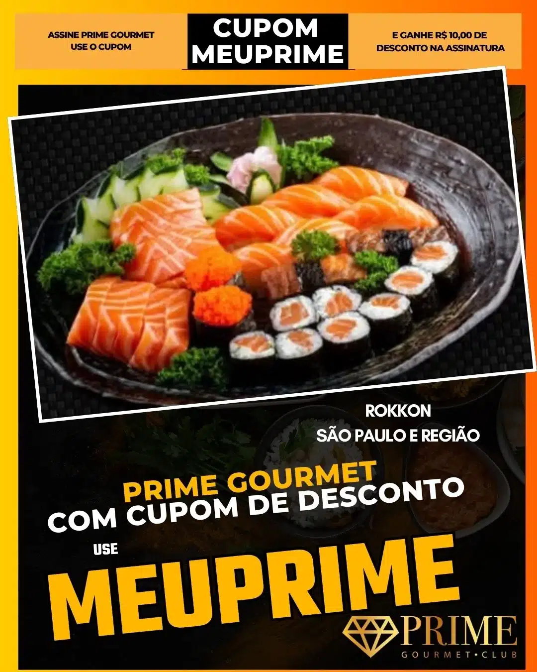 prime gourmet cupom meuprime são paulo rokkon