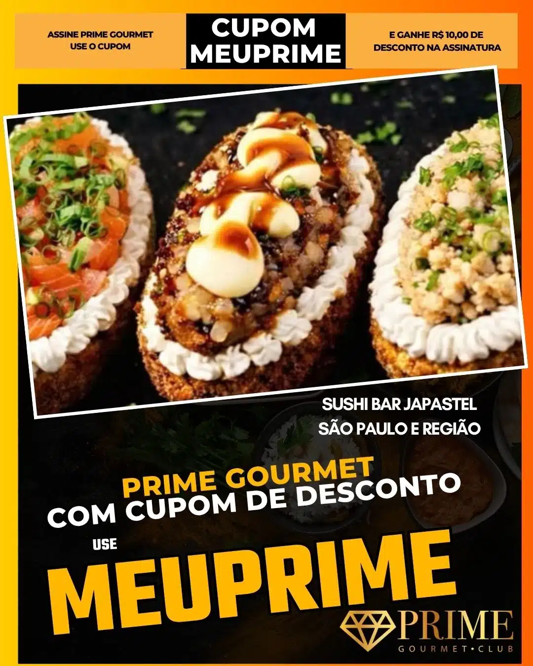 prime gourmet cupom meuprime são paulo sushi bar japastel