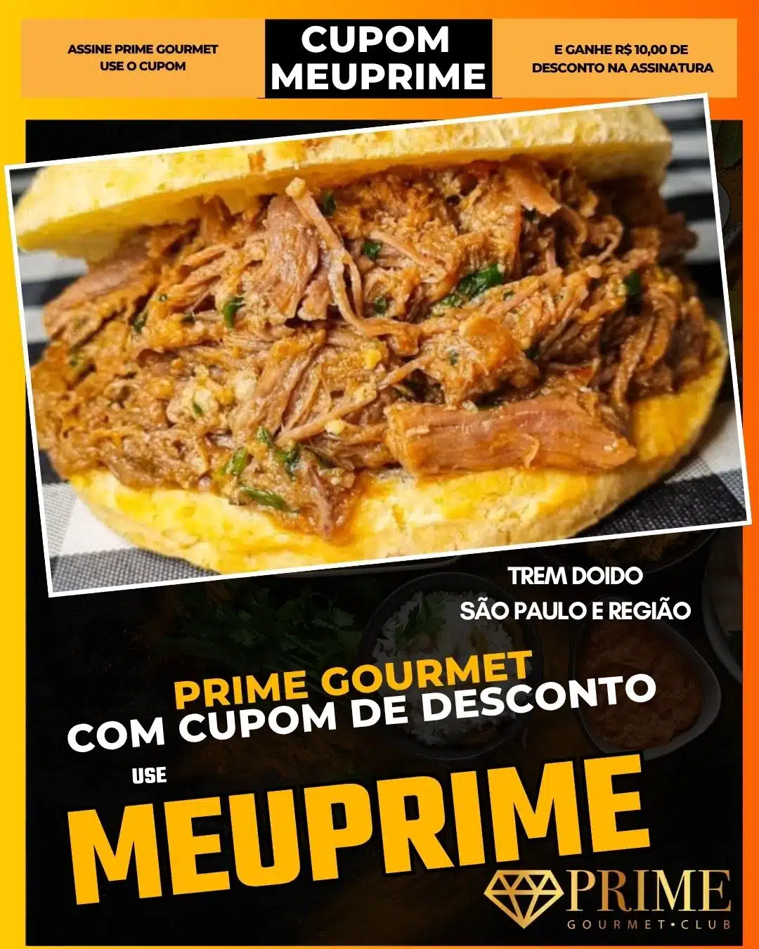 prime gourmet cupom meuprime são paulo trem doido