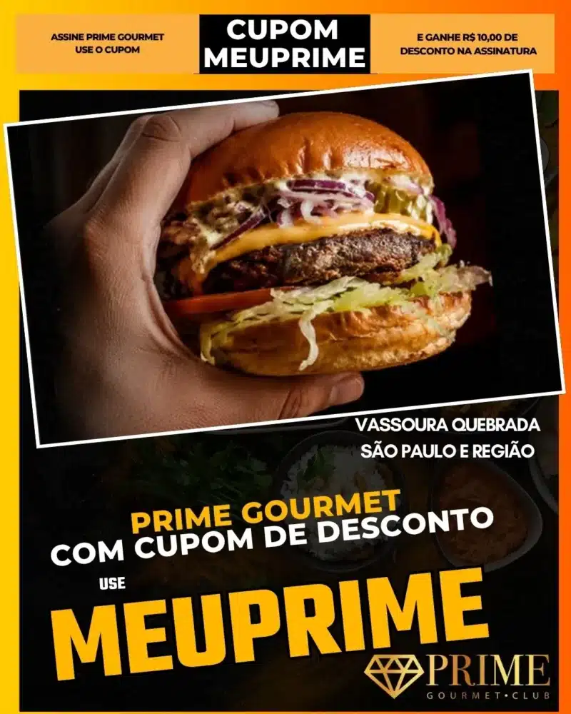 prime gourmet cupom meuprime são paulo vassoura quebrada