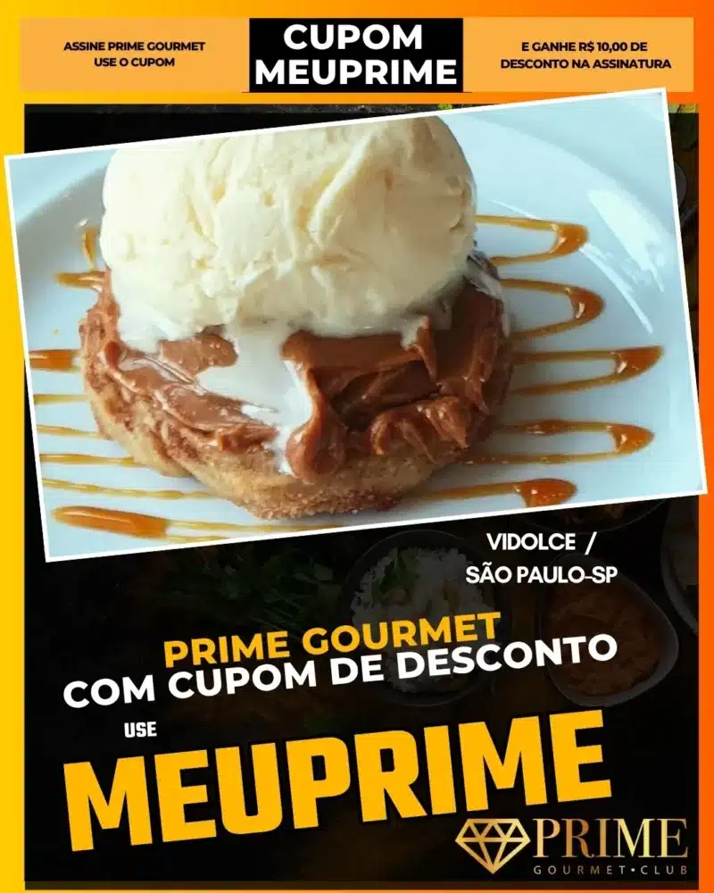 prime gourmet cupom meuprime são paulo vidolce