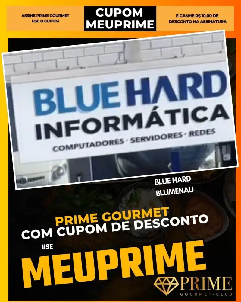 Promoção Blue Hard com cupom Prime Gourmet