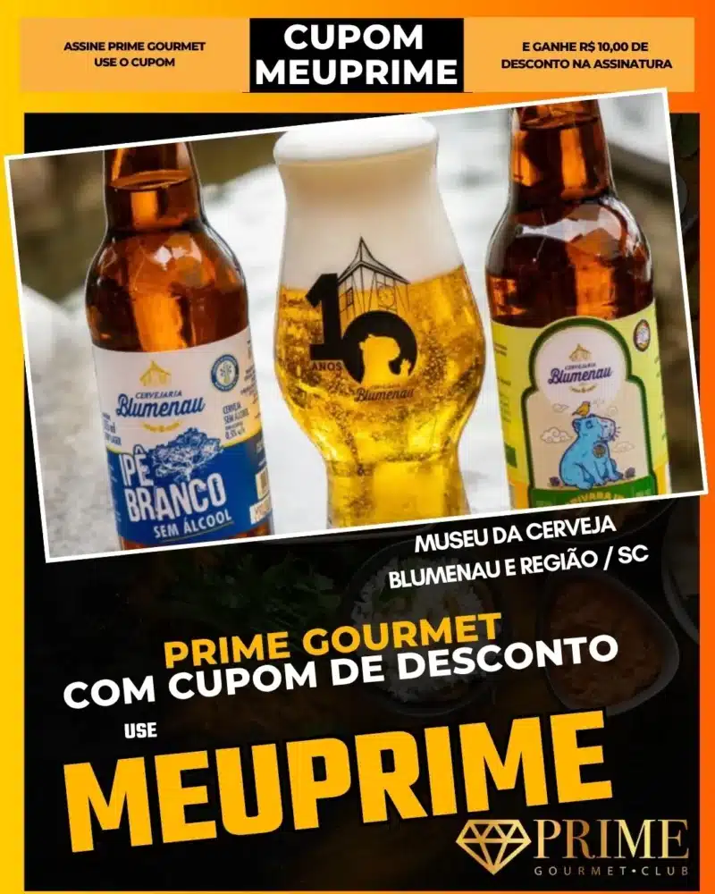 Garrafas e copo de cerveja Blumenau promoção