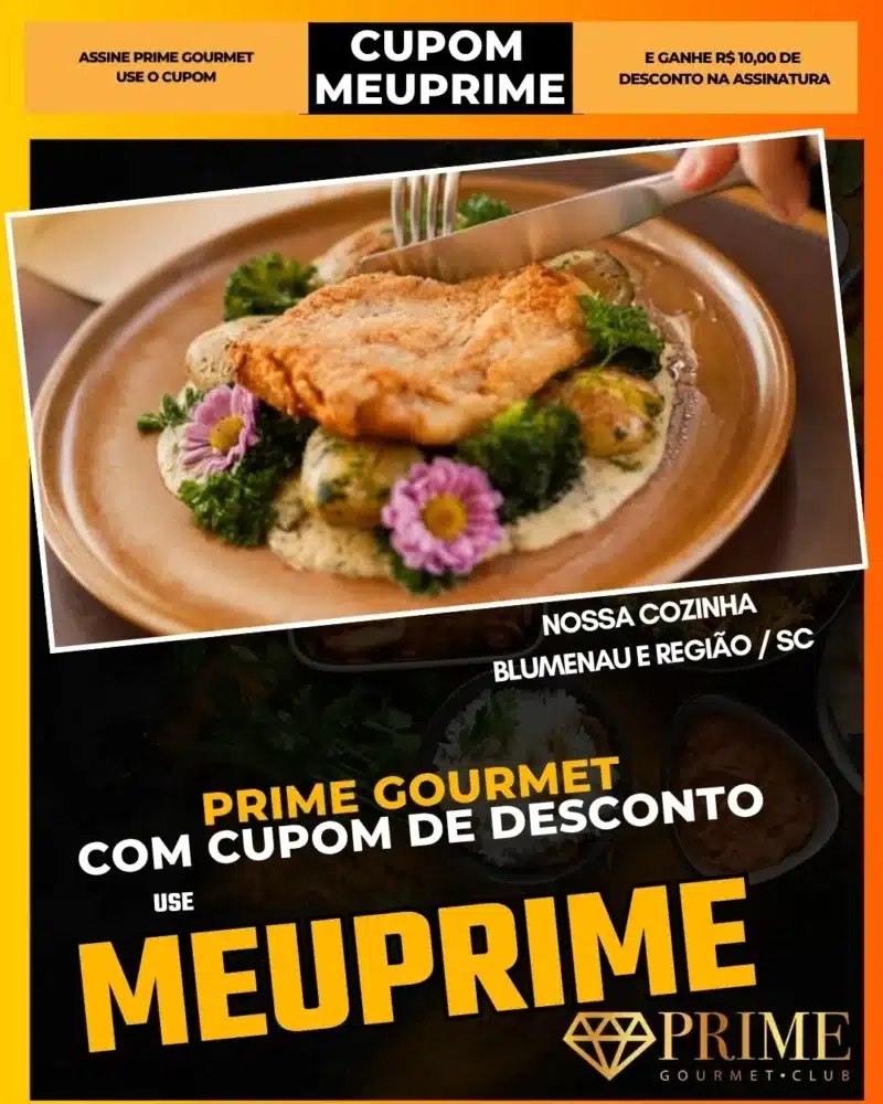 Prato gourmet com cupom de desconto Prime