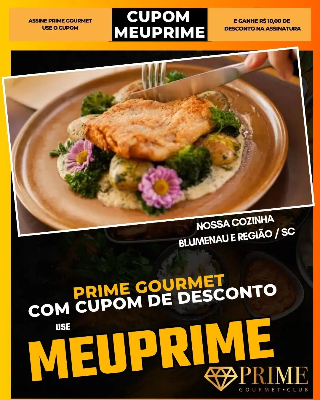 Prato gourmet com cupom de desconto Prime
