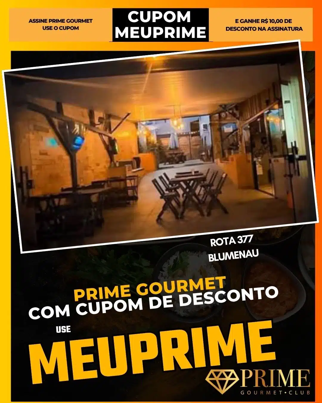Cupom MEUPRIME Prime Gourmet Blumenau