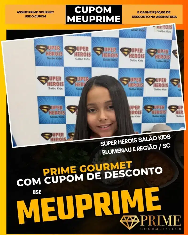 Promoção Prime Gourmet com cupom MEUPRIME no Salão Kids