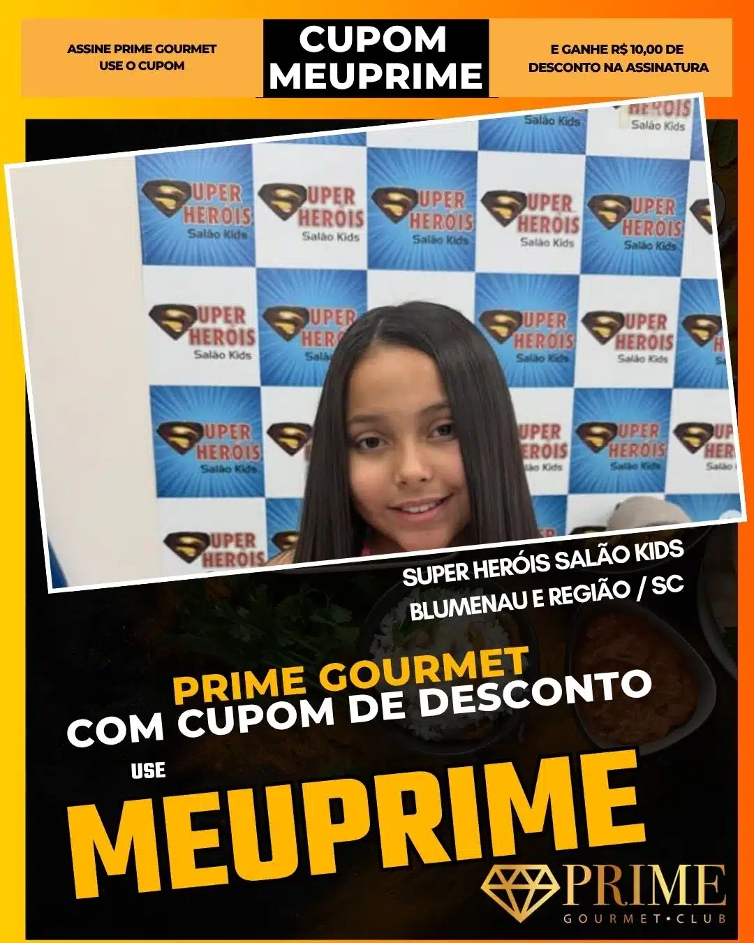Promoção Prime Gourmet com cupom MEUPRIME no Salão Kids