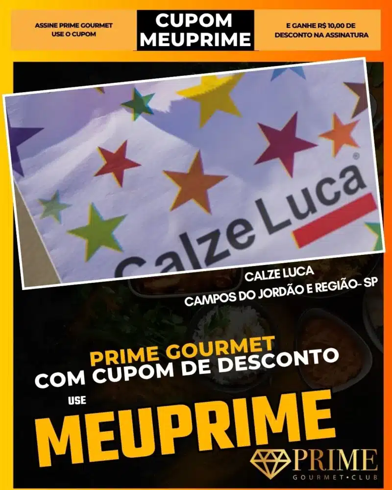 Cupom MEUPRIME Prime Gourmet Calze Luca