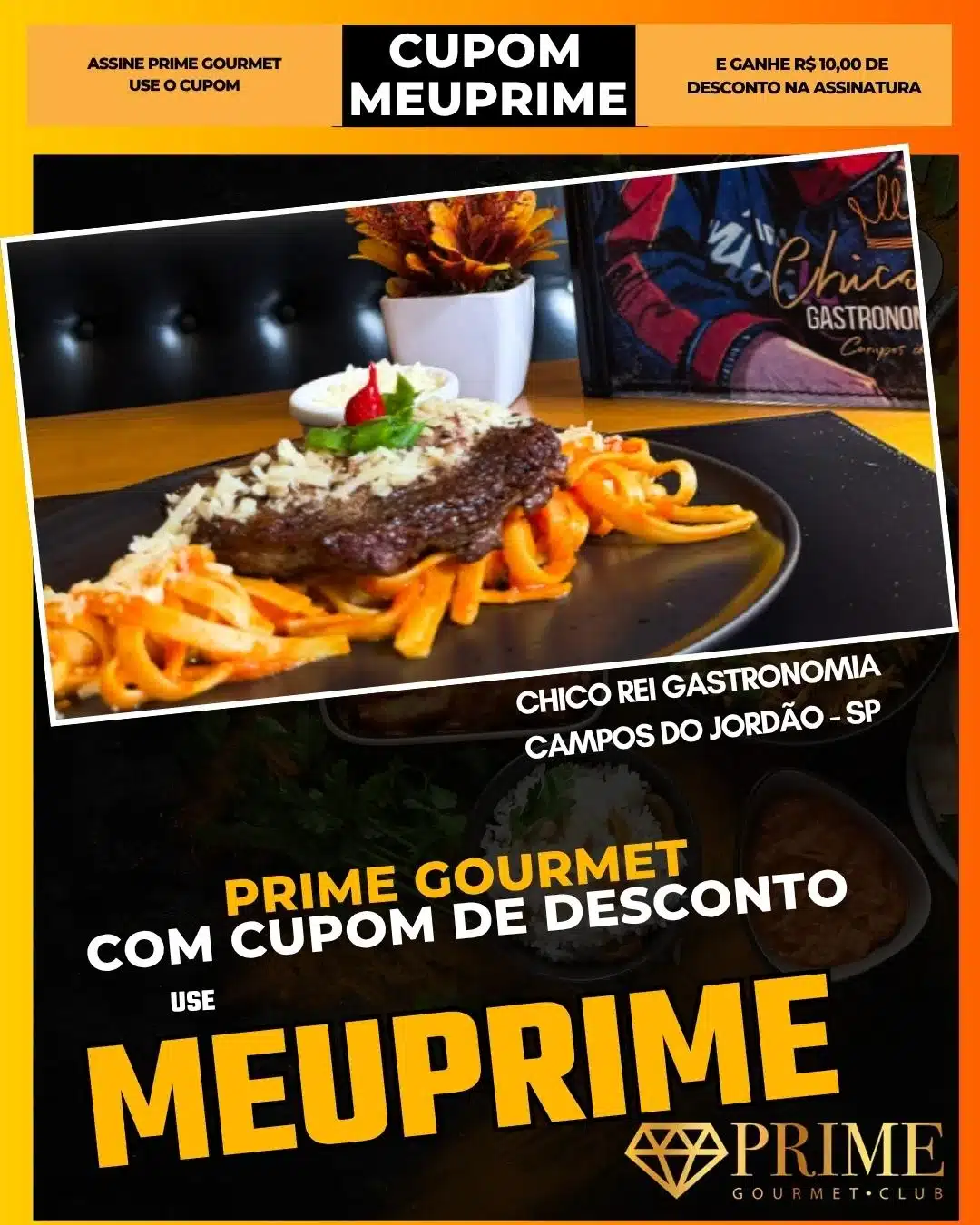 Prato gourmet com cupom MEUPRIME Prime Gourmet