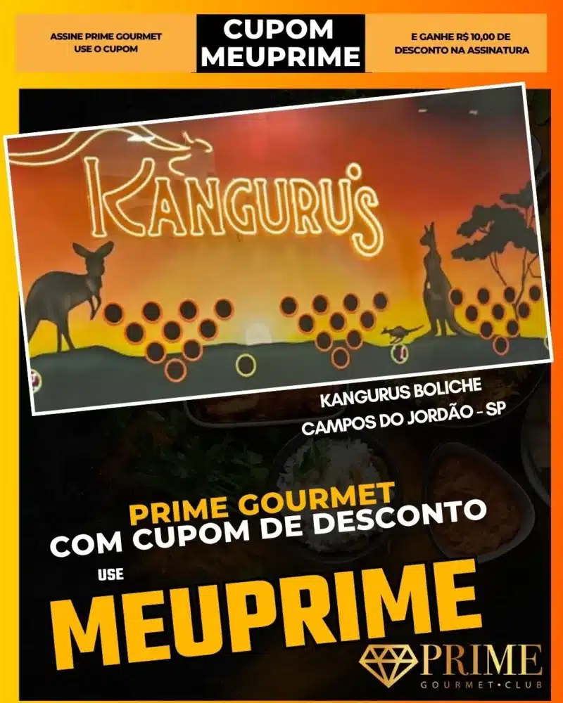 Promoção Prime Gourmet no Kanguru’s Boliche