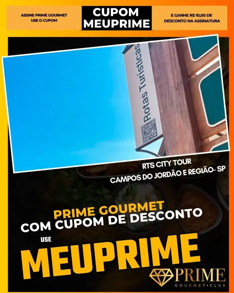 Banner promocional Prime Gourmet com cupom MEUPRIME