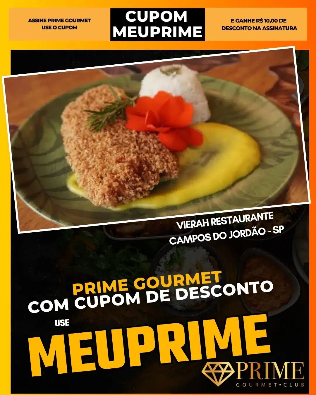 Prato gourmet com arroz e molho amarelo