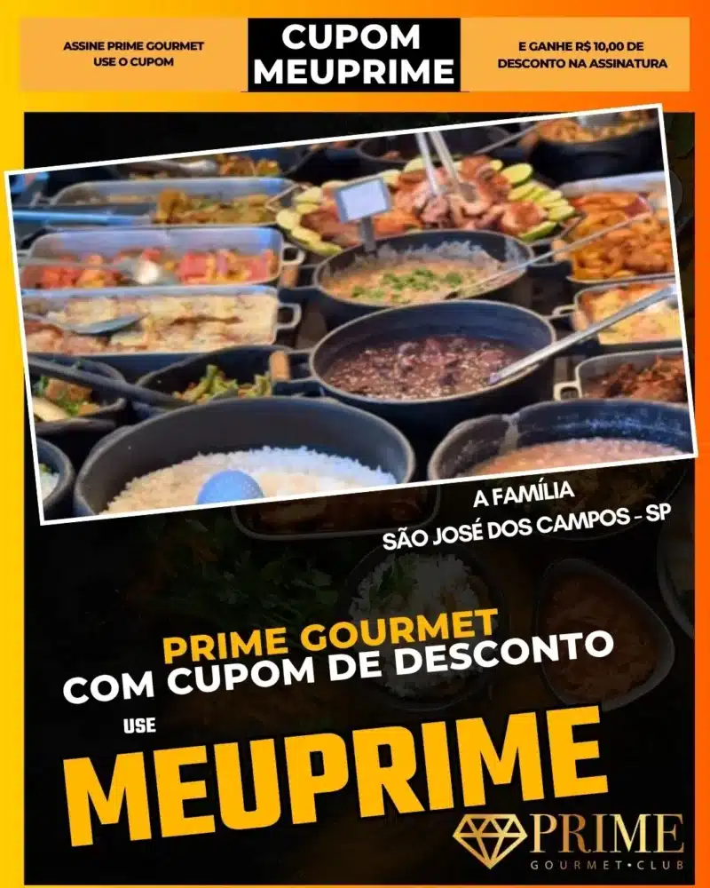 Buffet variado com promoção Prime Gourmet