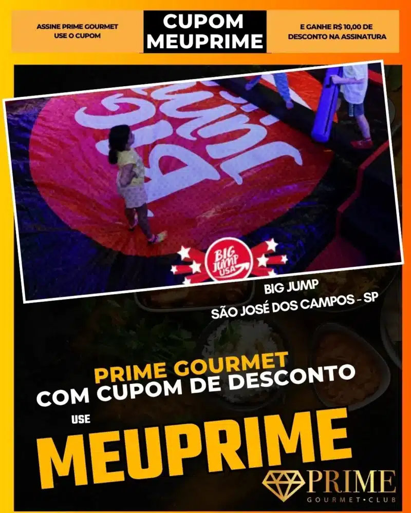 Crianças no Big Jump com cupom Prime Gourmet