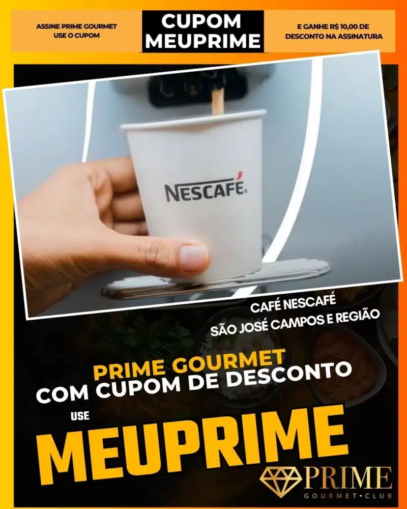 Copo Nescafé com cupom Prime Gourmet MEUPRIME