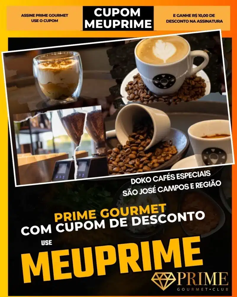 Promoção Prime Gourmet com café especial e cupom