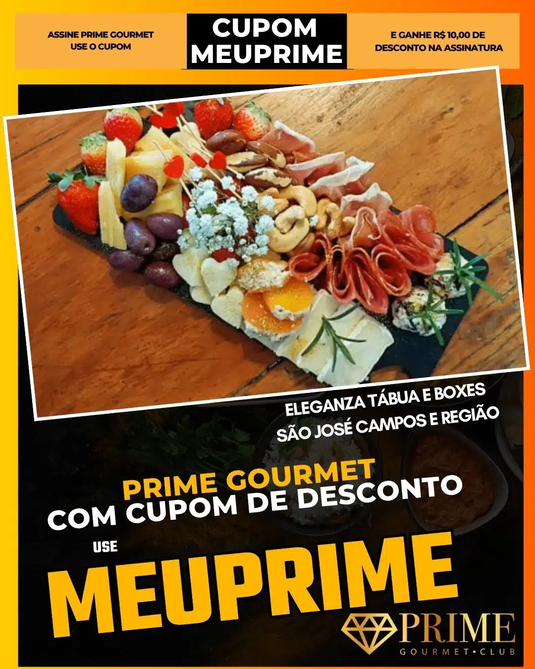 Tábua gourmet com frios, queijos e frutas
