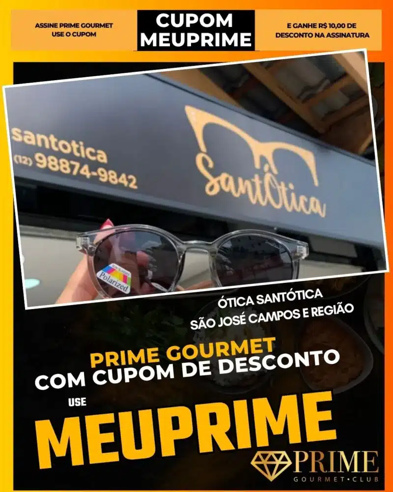 Promoção Ótica Santótica com cupom MEUPRIME