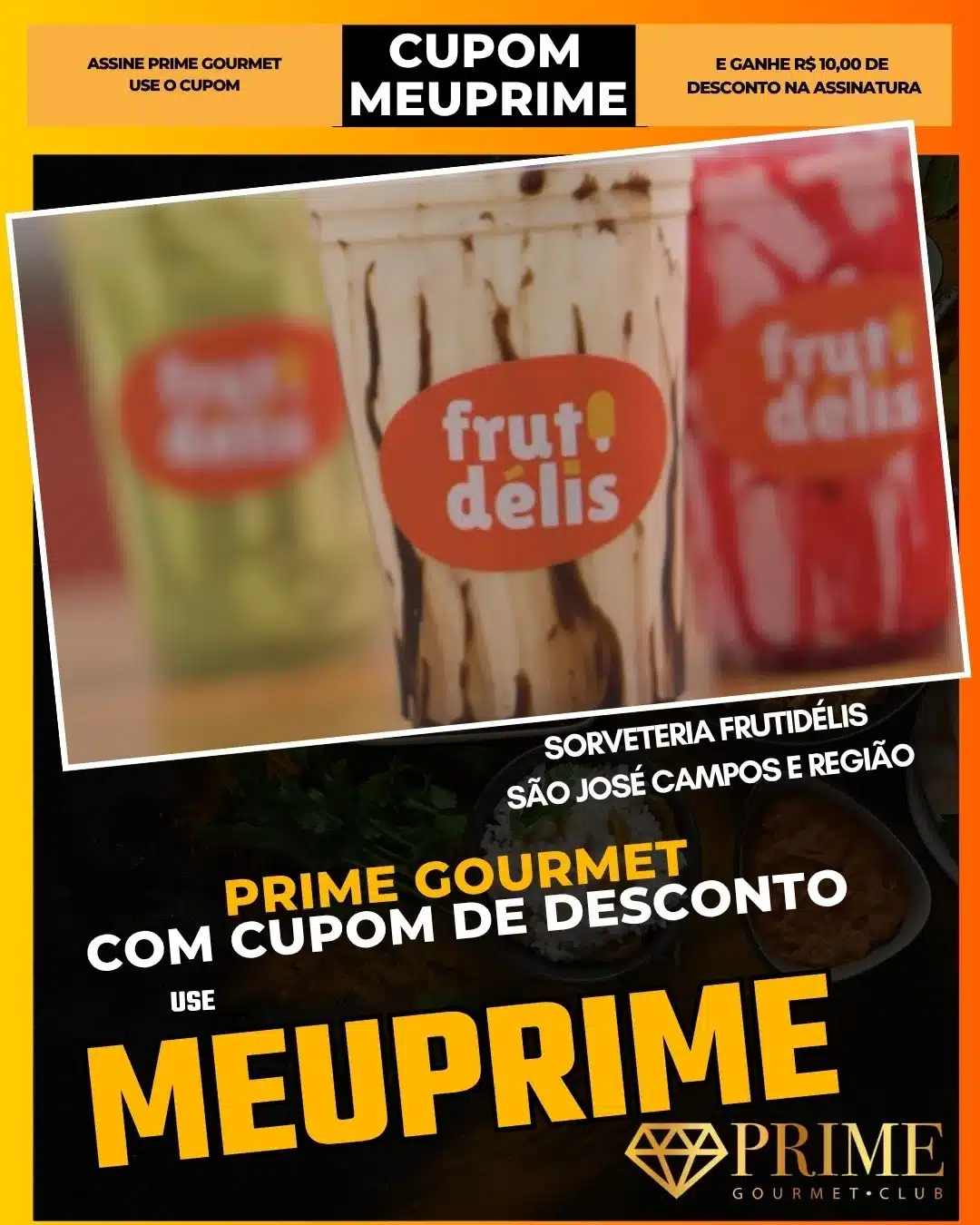 Milk-shake Frut Delis com cupom MEUPRIME