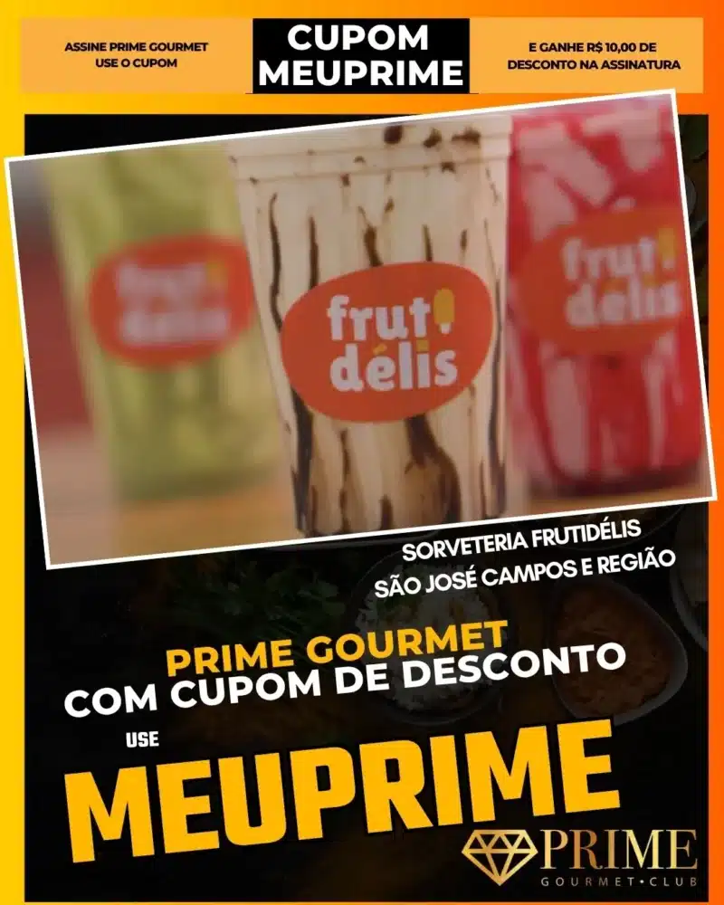 Milk-shake Frutdélis com cupom Prime Gourmet