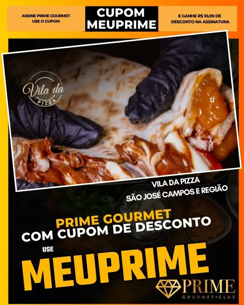 Pizza doce com cupom de desconto MEUPRIME