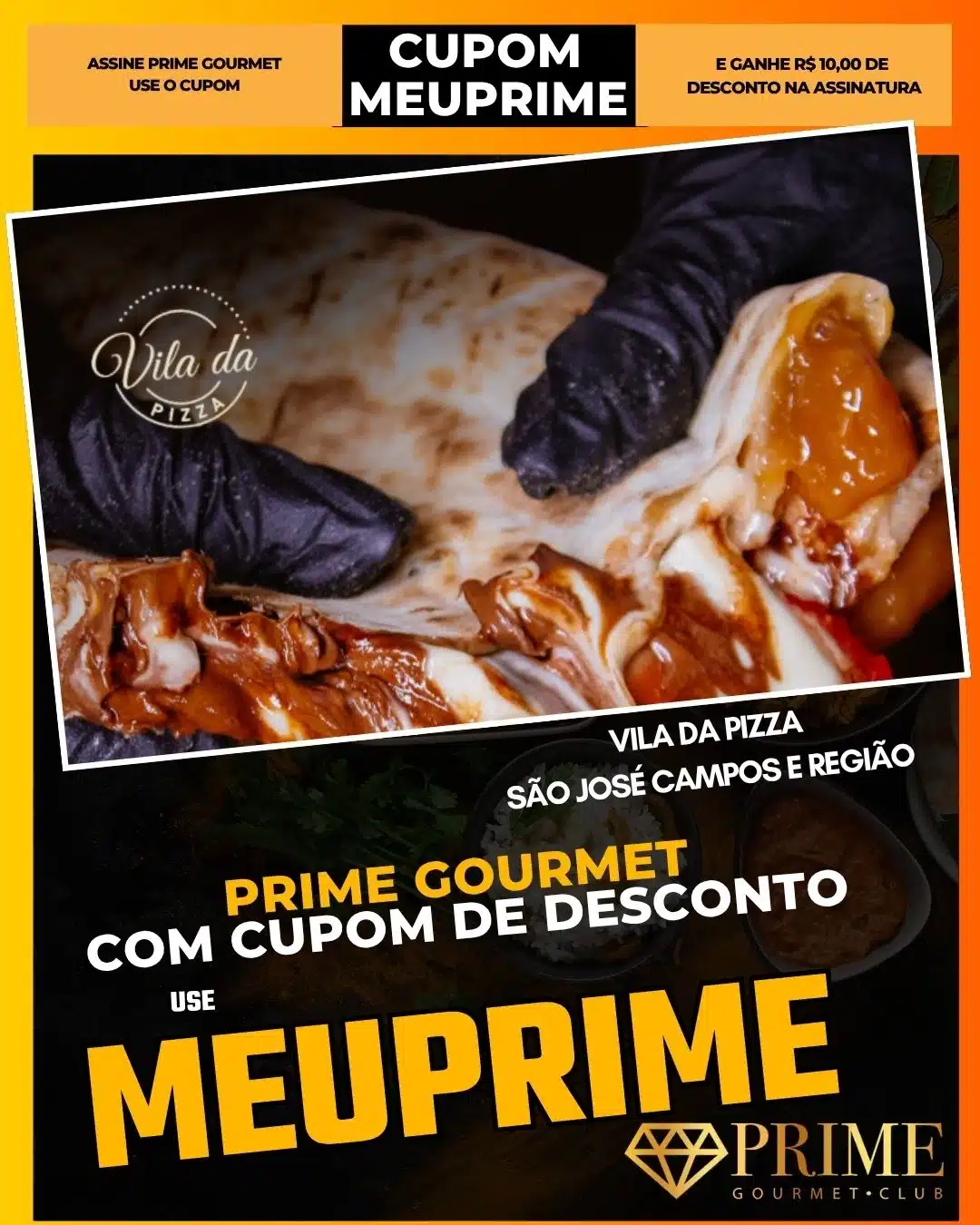 Pizza doce com cupom de desconto MEUPRIME