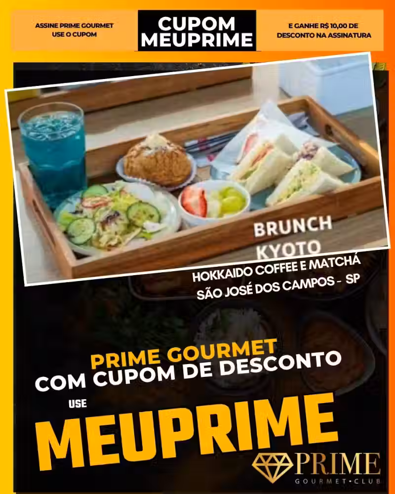 prime gourmet cupom meuprime são jose dos campos hokkaido coffee e matchá