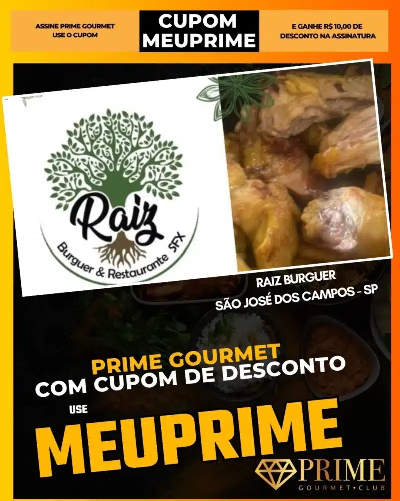 Cupom MEUPRIME no Raiz Burger São José