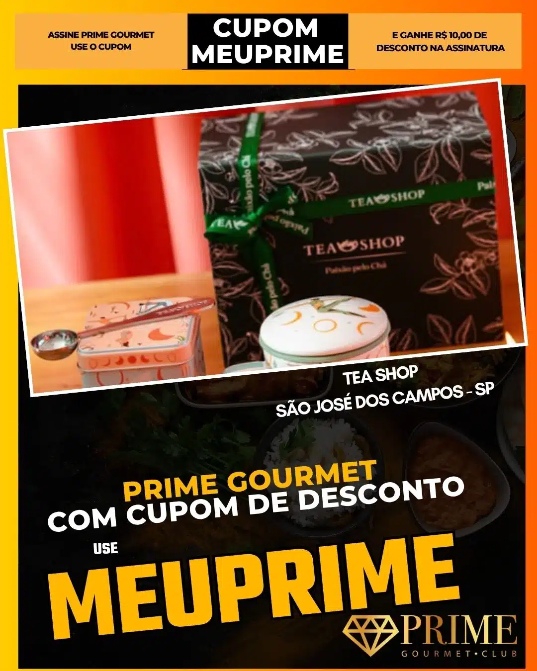 Cupom MEUPRIME na Tea Shop Prime Gourmet