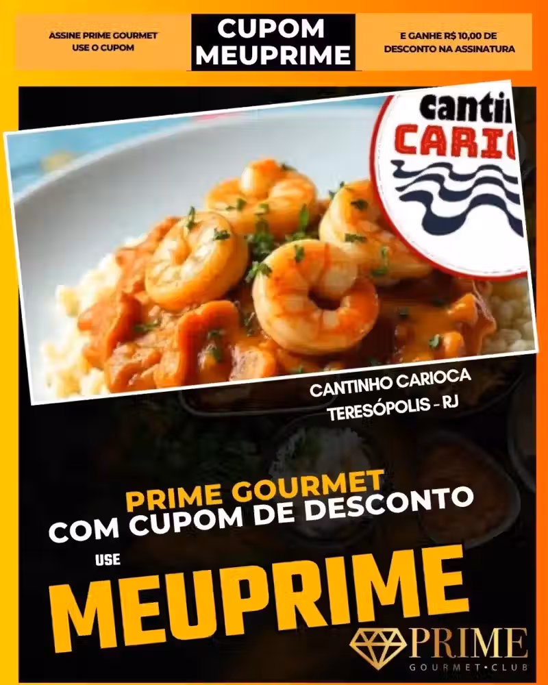 Prato de camarão com arroz e cupom desconto