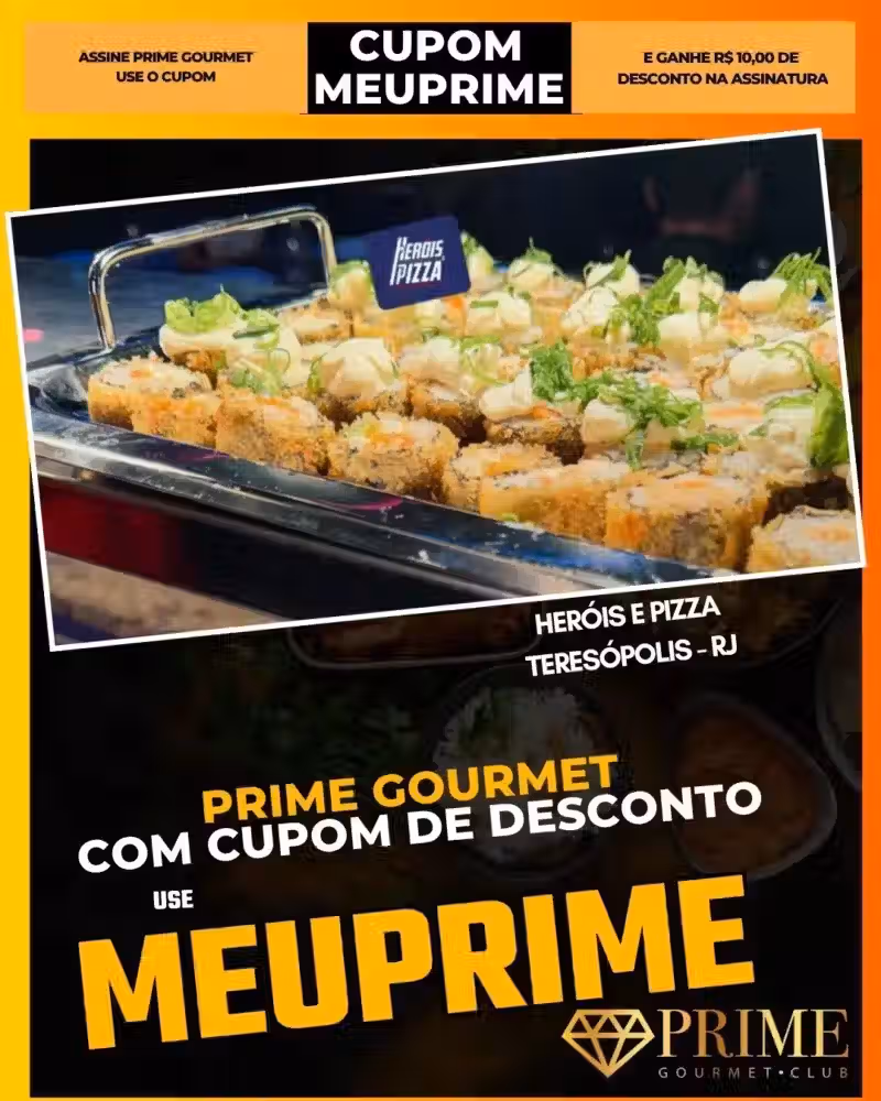 Sushi gourmet com cupom de desconto MEUPRIME