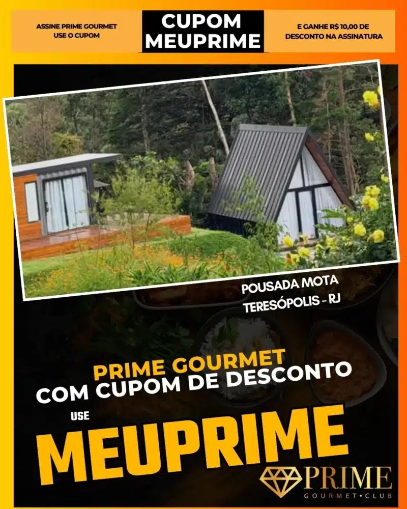 Pousada Mota em Teresópolis com cupom Prime Gourmet
