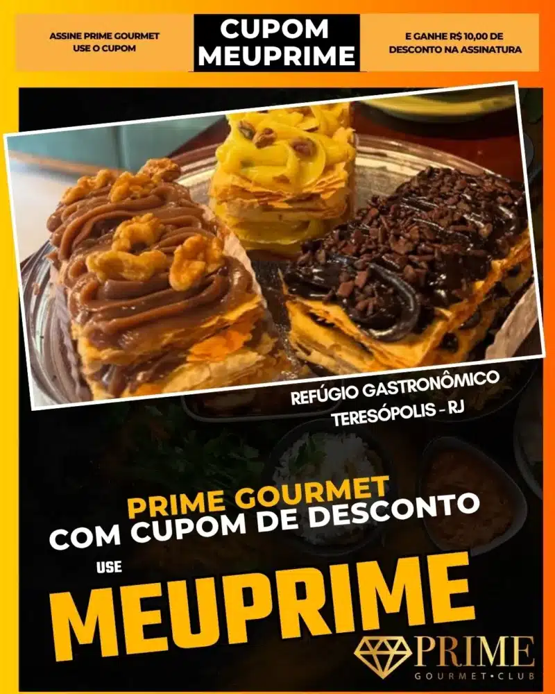 Sobremesas gourmet com cupom de desconto MEUPRIME