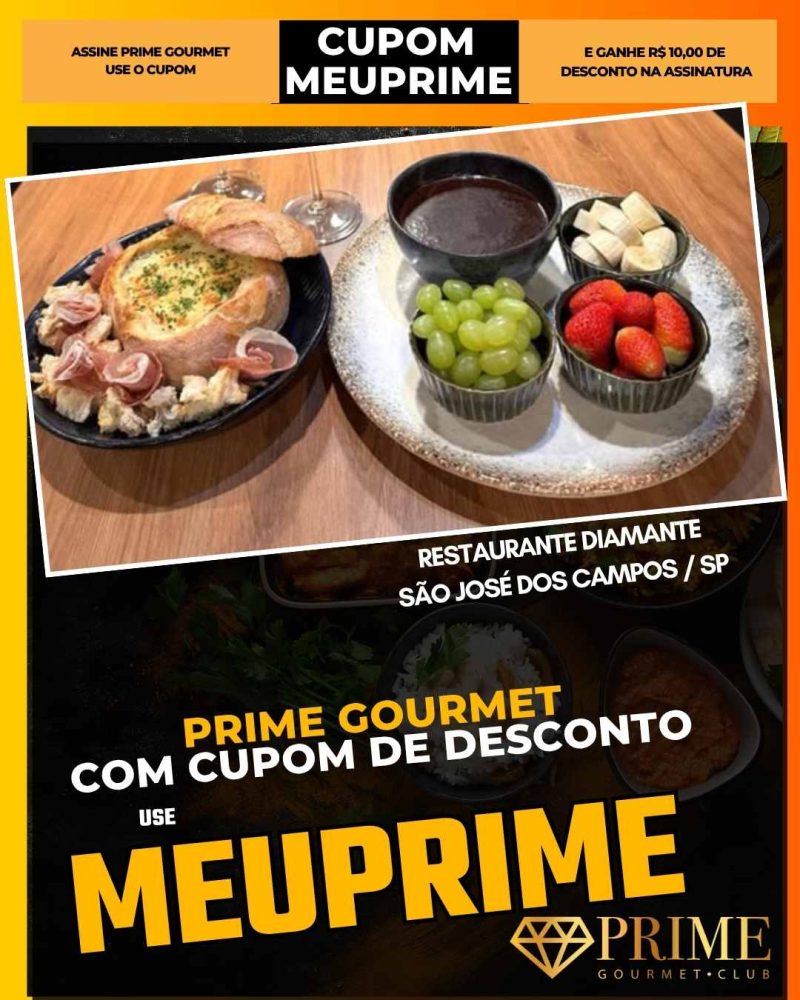 prime gourmet cupom meuprime sao jose dos campos restaurante diamante