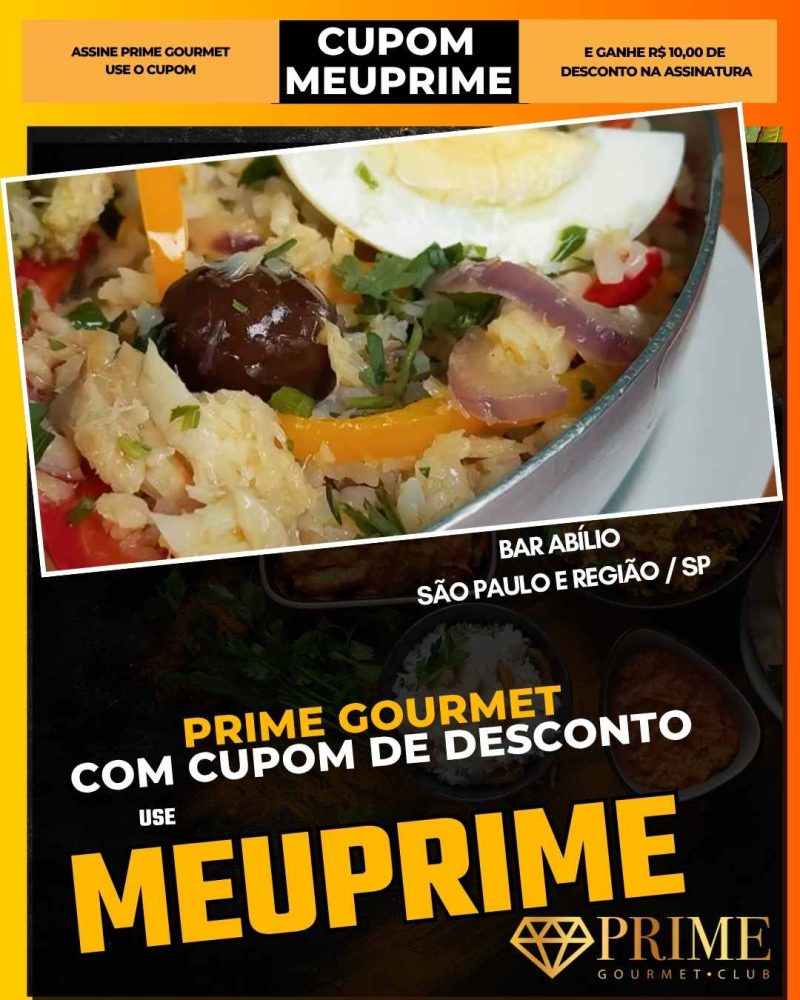 prime gourmet cupom meuprime sao paulo e regiao bar abílio