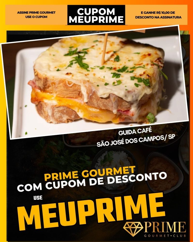 prime gourmet cupom meuprime são josé dos campos guida café