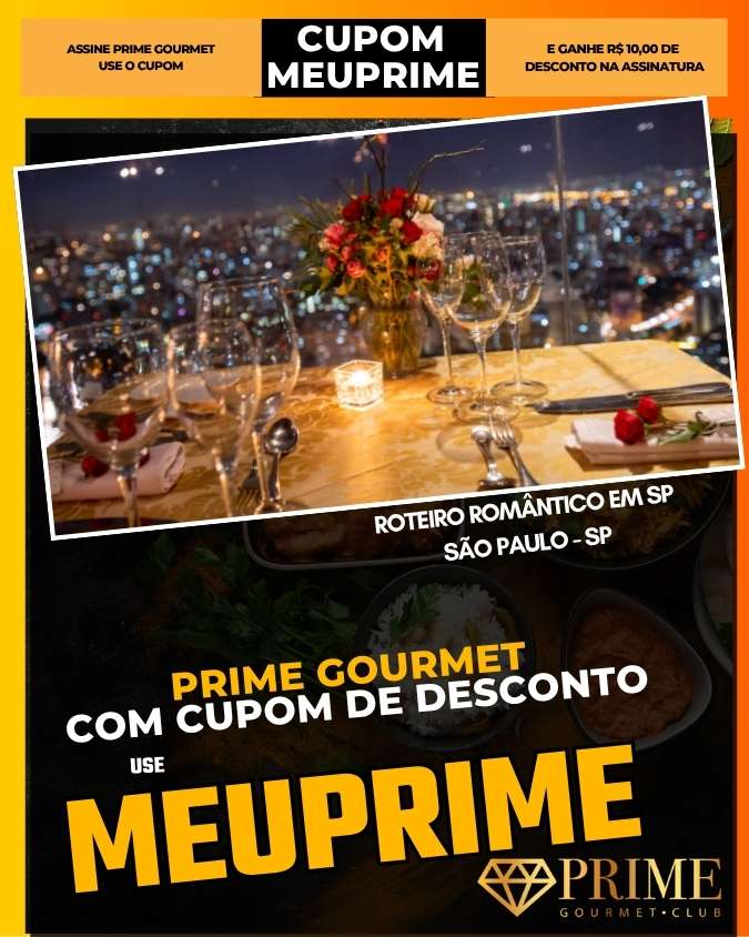 prime gourmet cupom meuprime sao paulo roteiro romântico em sp